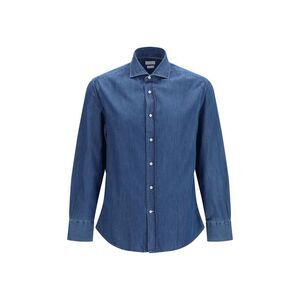 Brunello Cucinelli Men Denim Shirt